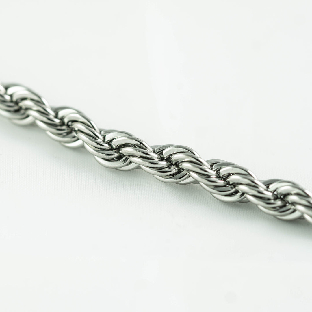 BRACELET ROPE - SILVER - 6mm